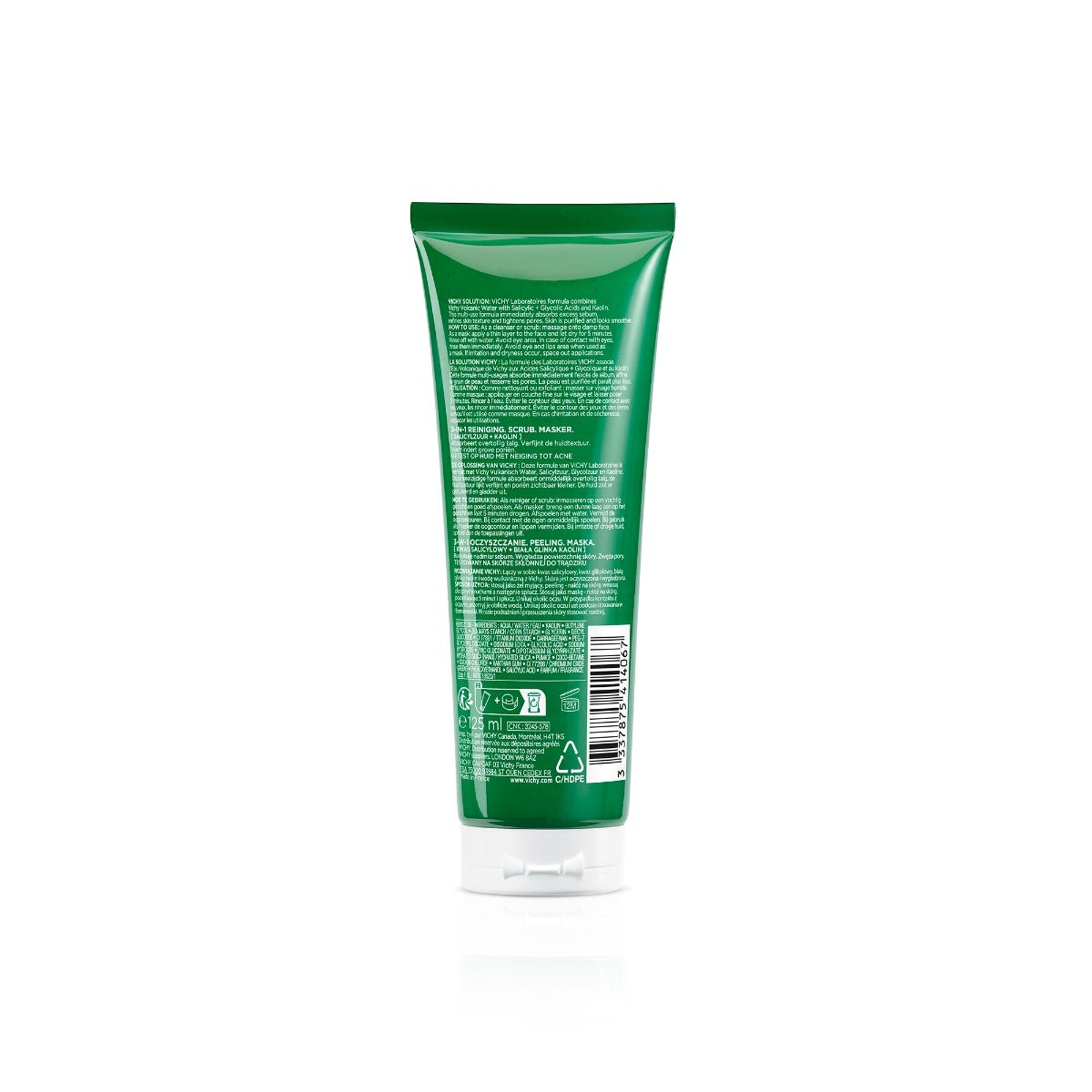 Vichy Normaderm 3 en 1 Exfoliante + Crema Limpiadora + Mascarilla 125 ml-9