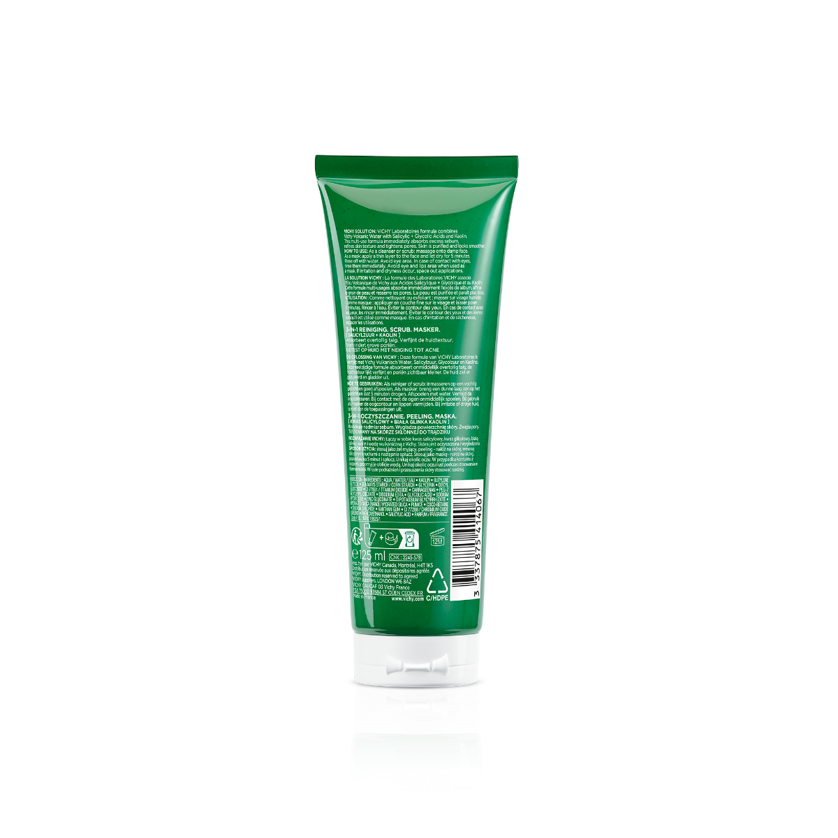 Vichy Normaderm 3 en 1 Exfoliante + Crema Limpiadora + Mascarilla 125 ml-10