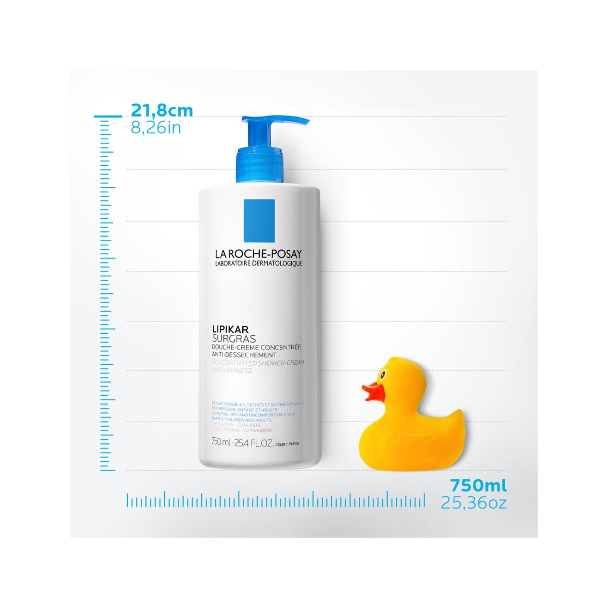 La Roche-Posay Lipikar Surgras Crema Corporal de Ducha 750ml-3