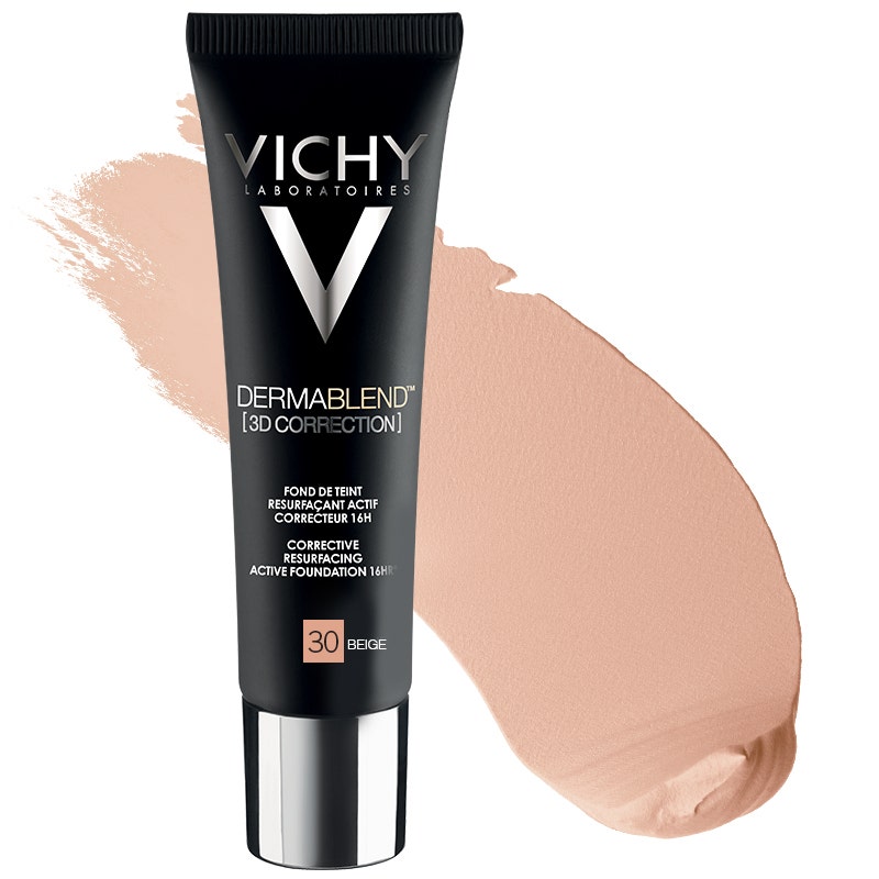 Vichy Dermablend 3D Base De Maquillaje Para Pieles Grasas Con Imperfecciones Tono 30 30ml-2