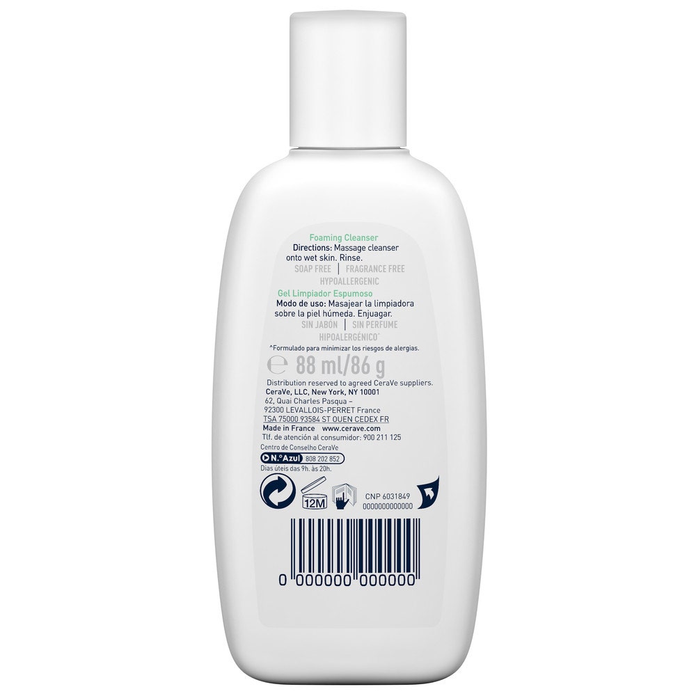 CeraVe Espuma Limpiadora Piel Grasa Seborreguladora 88 ml-4
