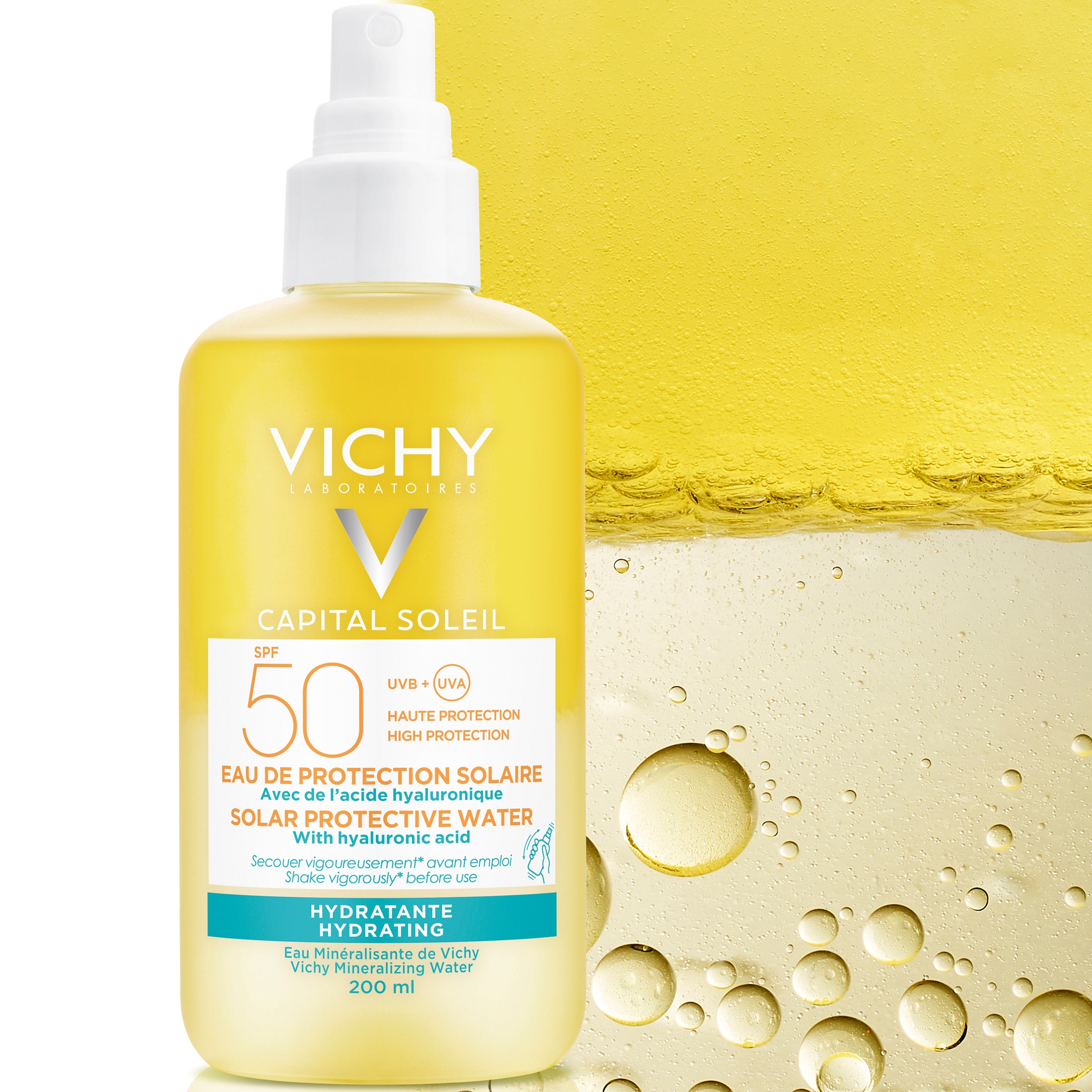 Vichy Sun Water Spray Corporal Con Acción Protectora E Hidratante 50 SPF 200 ml-6