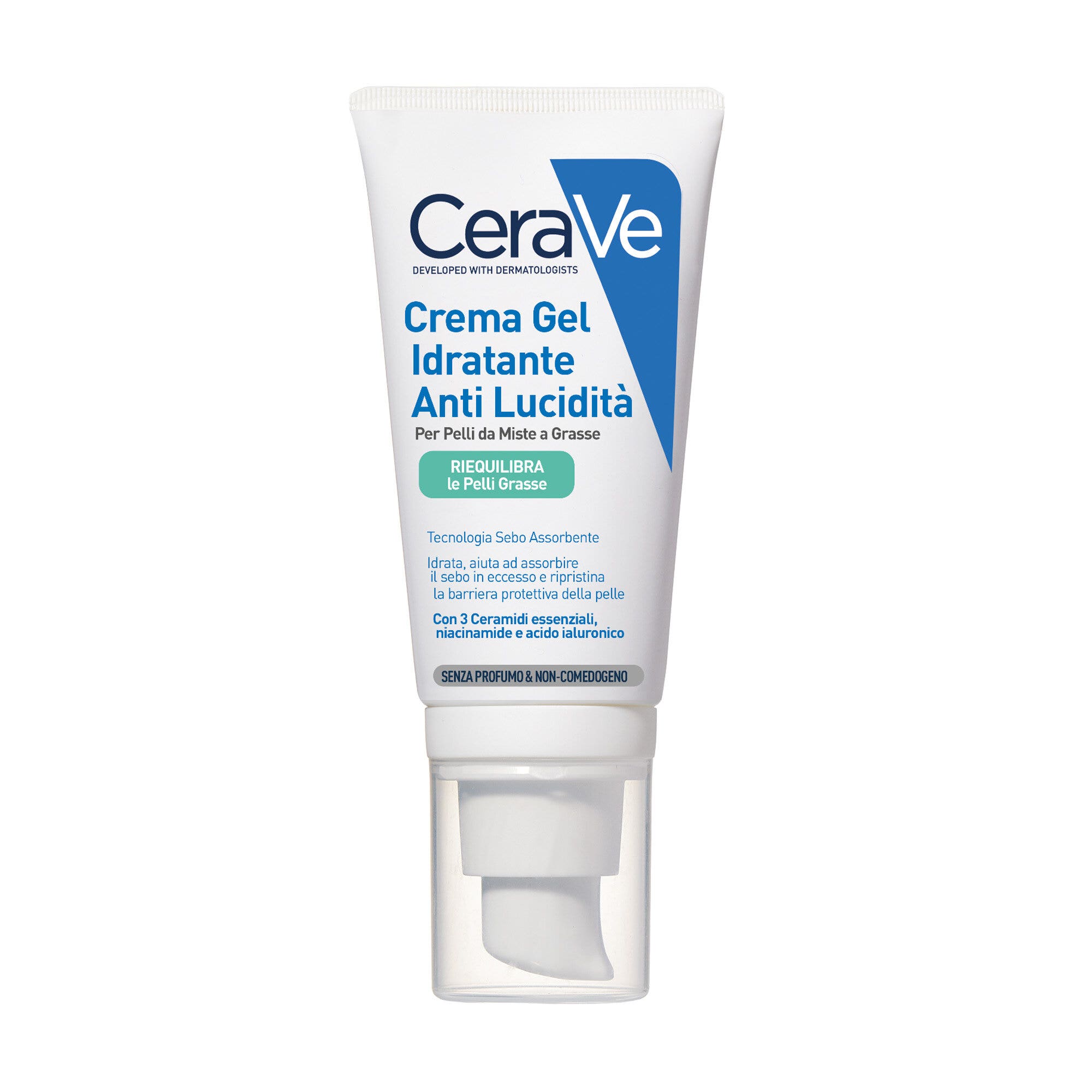 CeraVe Crema facial hidratante anti-brillo para piel grasa y mixta 50 ml