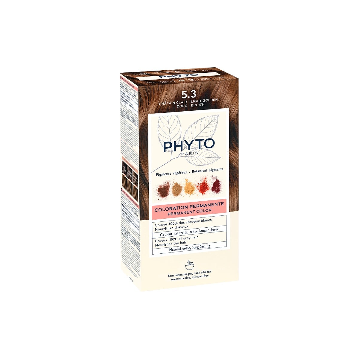 Phyto Phytocolor 5.3 Castaño claro dorado Tinte permanente para el cabello