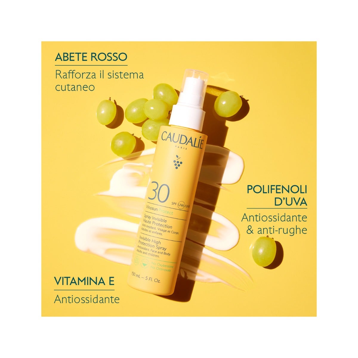 Caudalie Vinosun Protect Spray Invisibile ad Alta Protezione SPF30 150ml