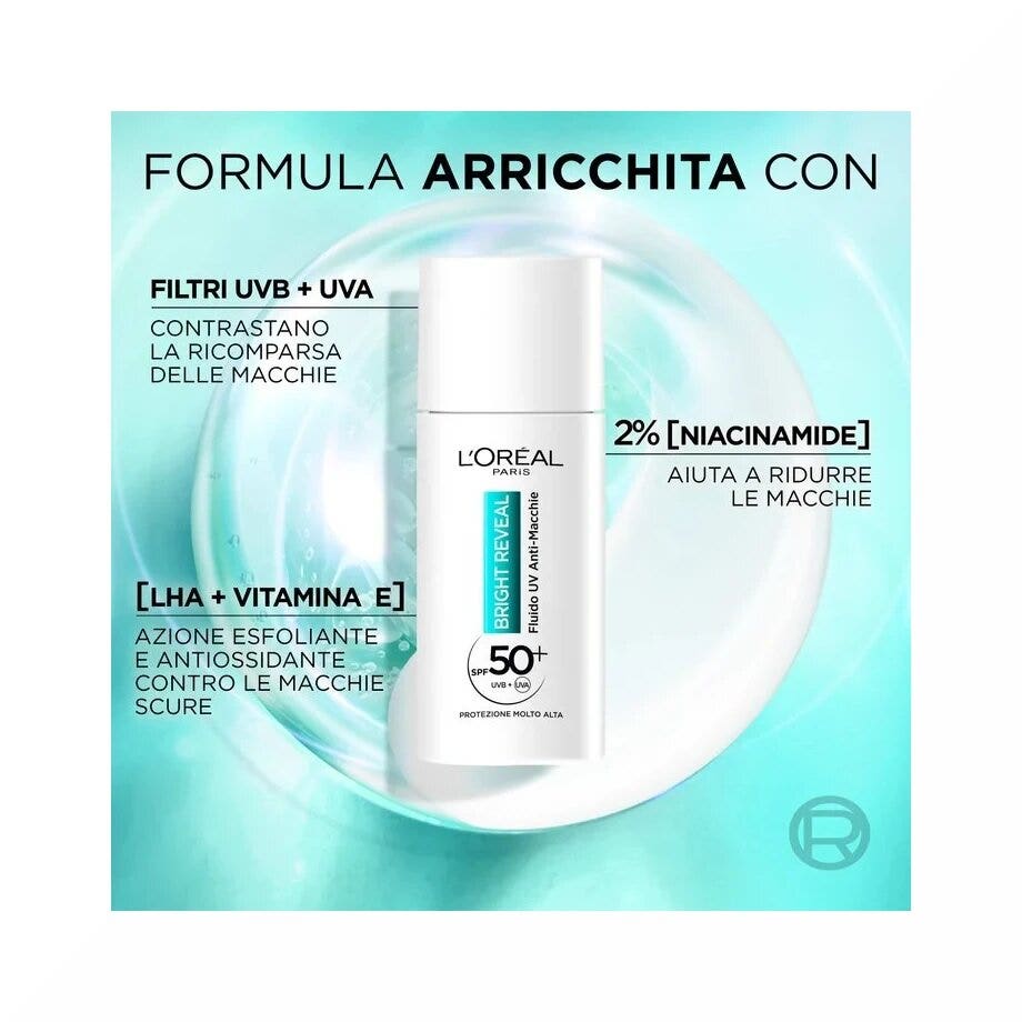 L'Oreal Paris Bright Reveal Fluido UV Anti-Macchie 50ml SPF 50+