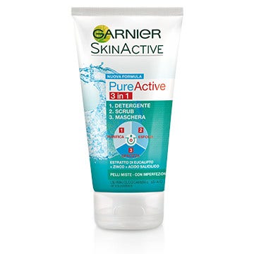Garnier Pure Active Gel Limpiador 3En1 188ml-1