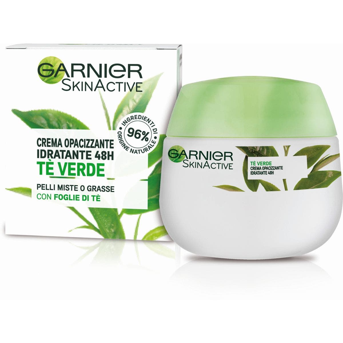 Garnier SkinActive Crema Facial Hidratante Matificante Con Té Verde 50 ml-1