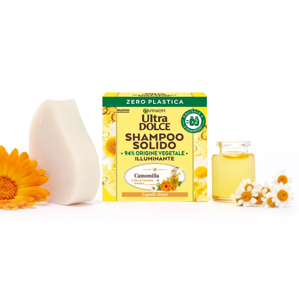 Garnier Ultra Dolce Shampoo Solido Illuminante Camomilla/ Miele 60g