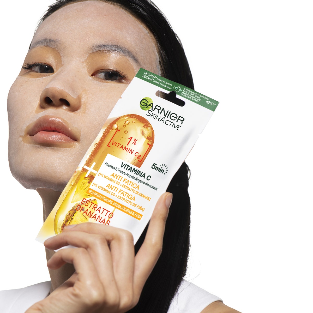 Garnier Maschera In Tessuto Ampolla Illuminante Estratto Ananas /Vitamina C1 Pezzo