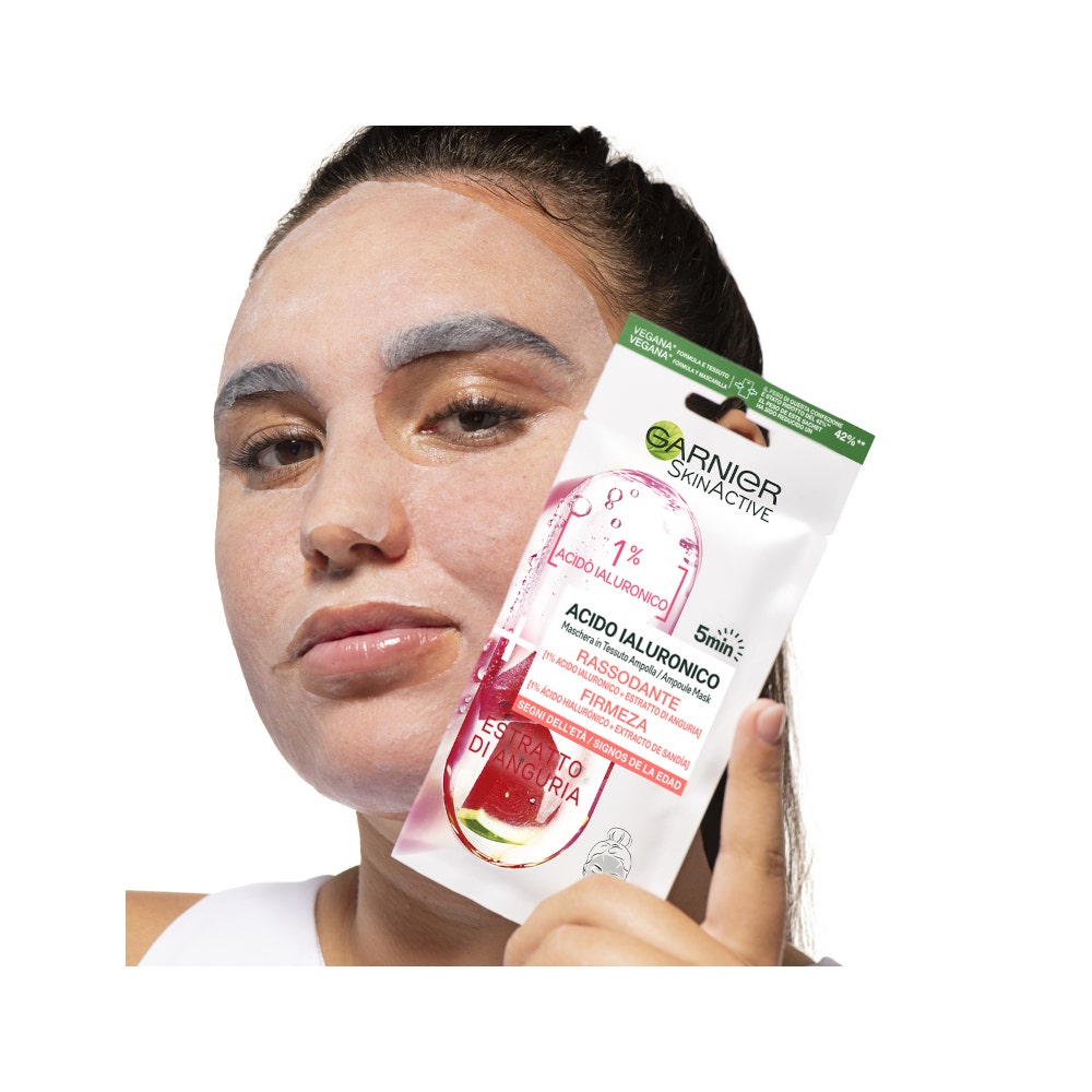 Garnier Maschera In Tessuto Ampolla Rassodante Estratto Di Anguria/Acido Ialuronico 15g