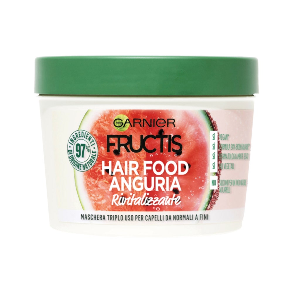 Garnier Fructis Hair Food Mascarilla Revitalizante para Cabello Fino  Sandía 390 ml