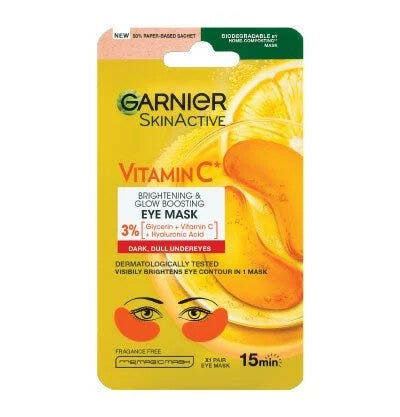 Garnier Maschera Tessuto Occhi Illuminante Vitamina C 2 Pezzi