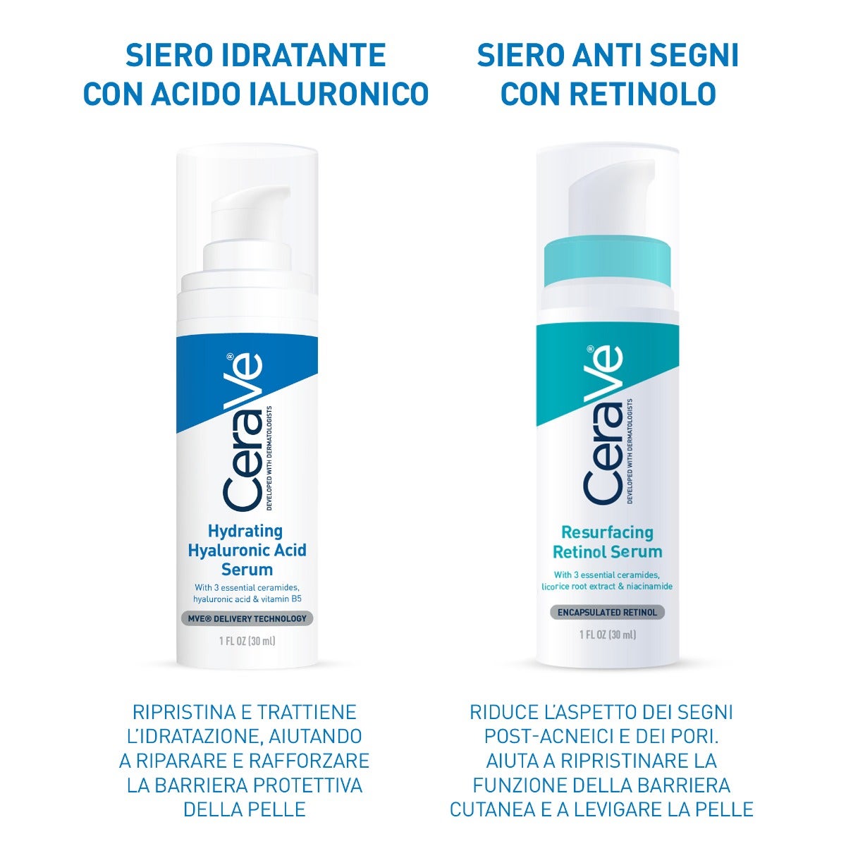 CeraVe Siero Idratante Viso con Acido Ialuronico 30ml