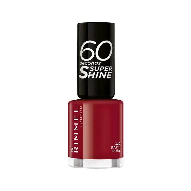 Rimmel Esmalte 60 Seconds Super Shine Tono 320 Rapid Ruby-1
