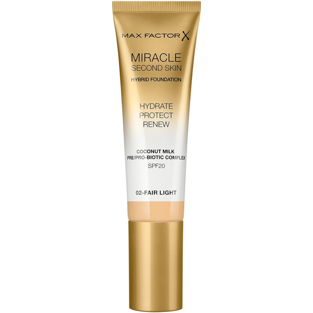 Max Factor Miracle Second Skin Base de maquillaje líquida 30 ml 02-Fair Light