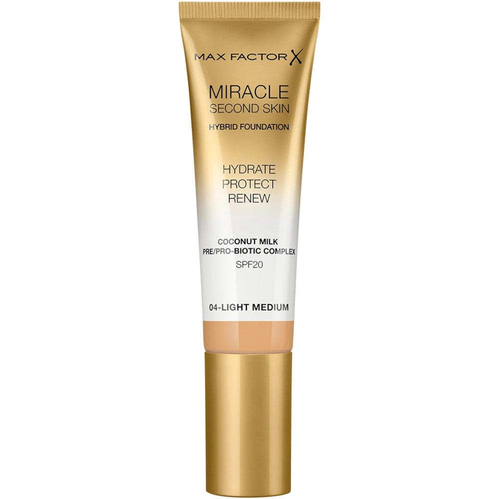 Max Factor Miracle Second Skin Fondotinta Liquido 30ml 04-Light Medium