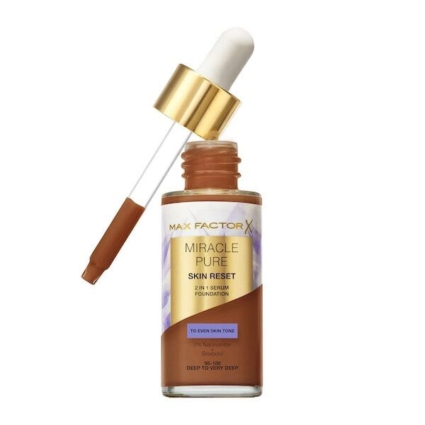 Max Factor Base de maquillaje Miracle Pure Skin Reset 2 en 1 Suero 30 ml - Deep a Very Deep