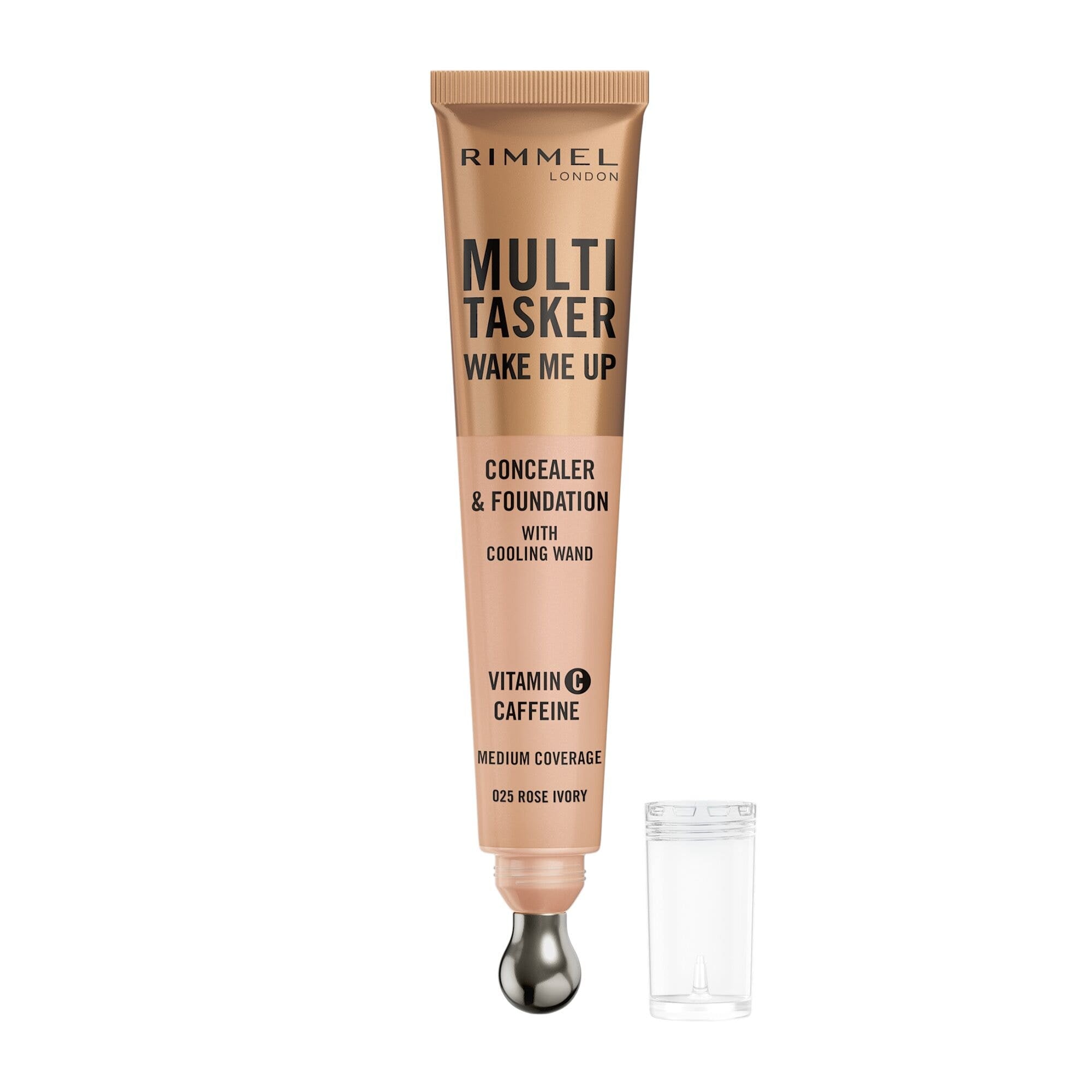 Rimmel Multi-tasker Wake Me Up Correttore & Fondotinta Formula Vegana 25 Rose Ivory 20ml