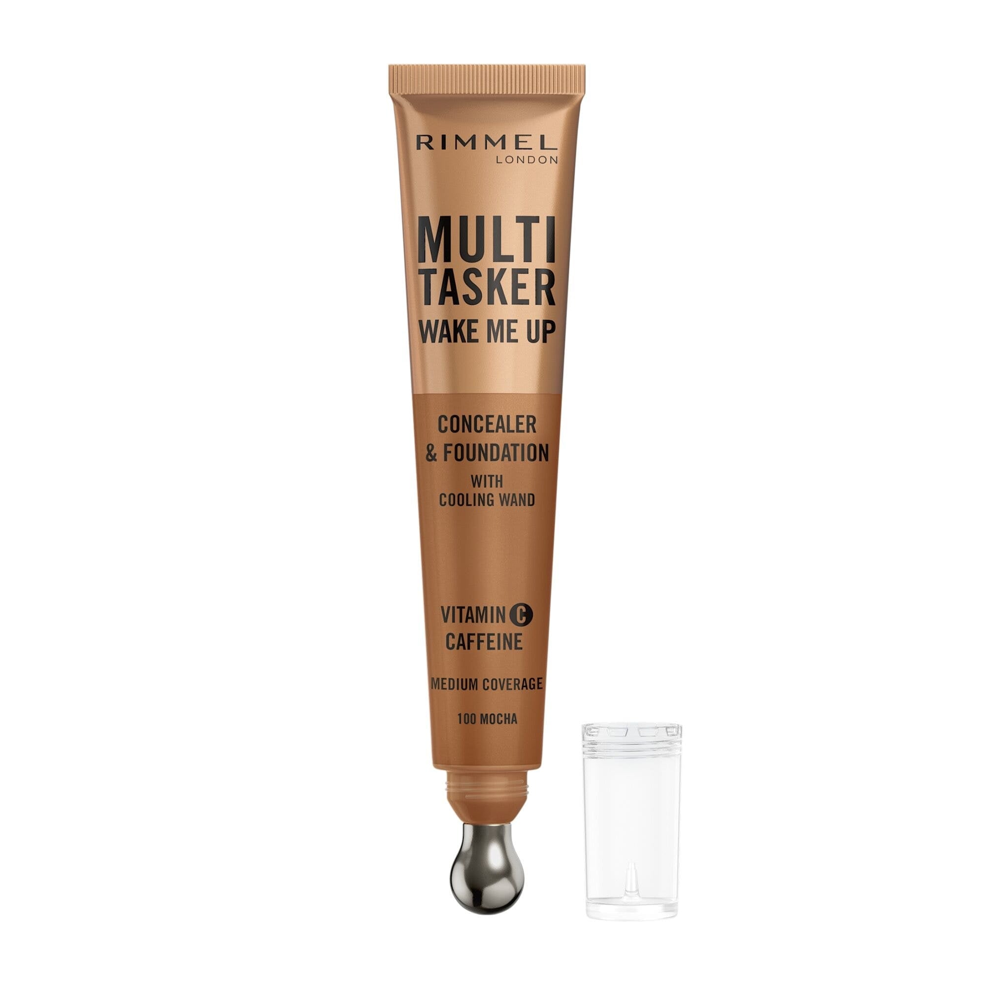 Rimmel Multi-tasker Wake Me Up Correttore & Fondotinta Formula Vegana 100 Mocha 20ml