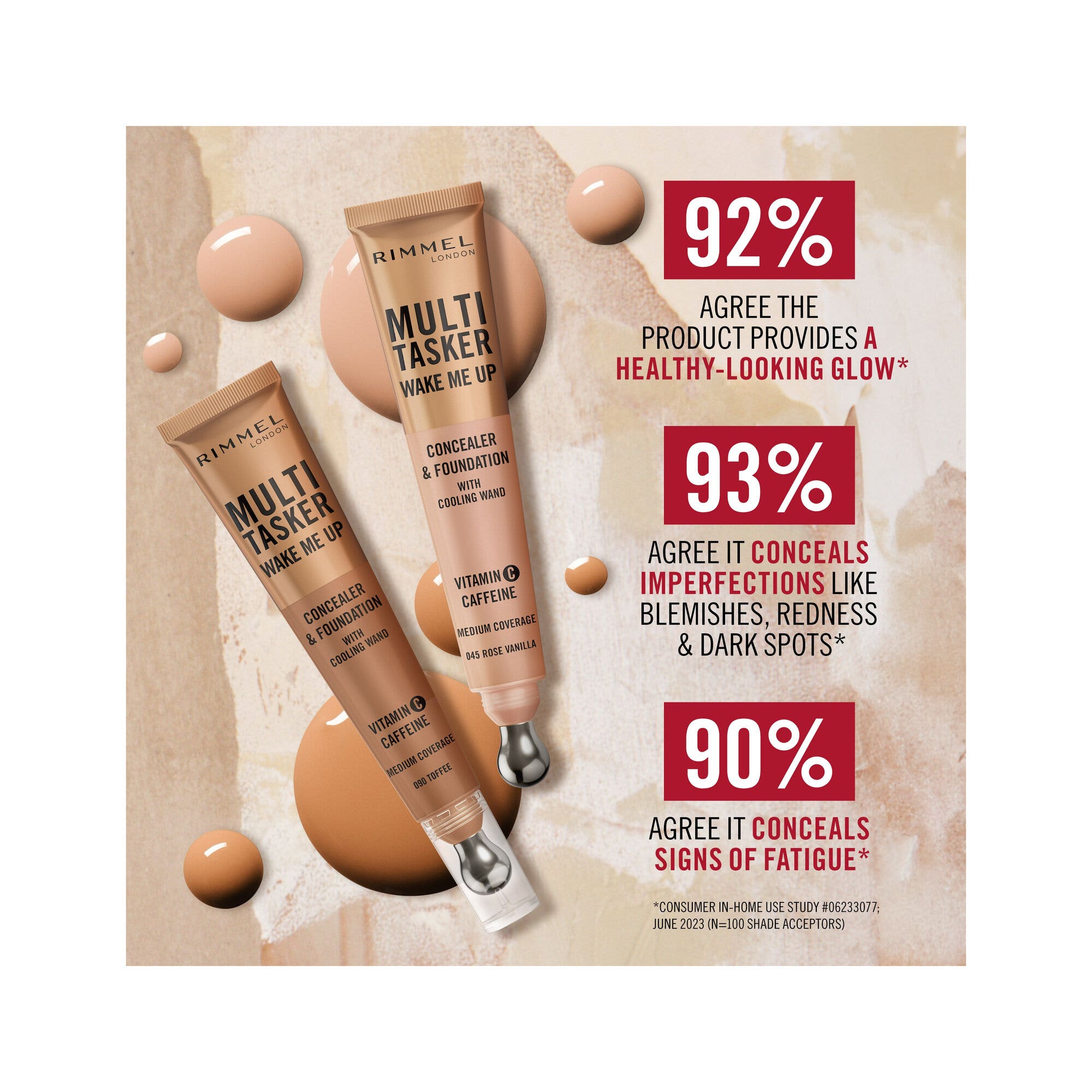 Rimmel Multi-tasker Wake Me Up Correttore & Fondotinta Formula Vegana 055 Classic Beige 20ml
