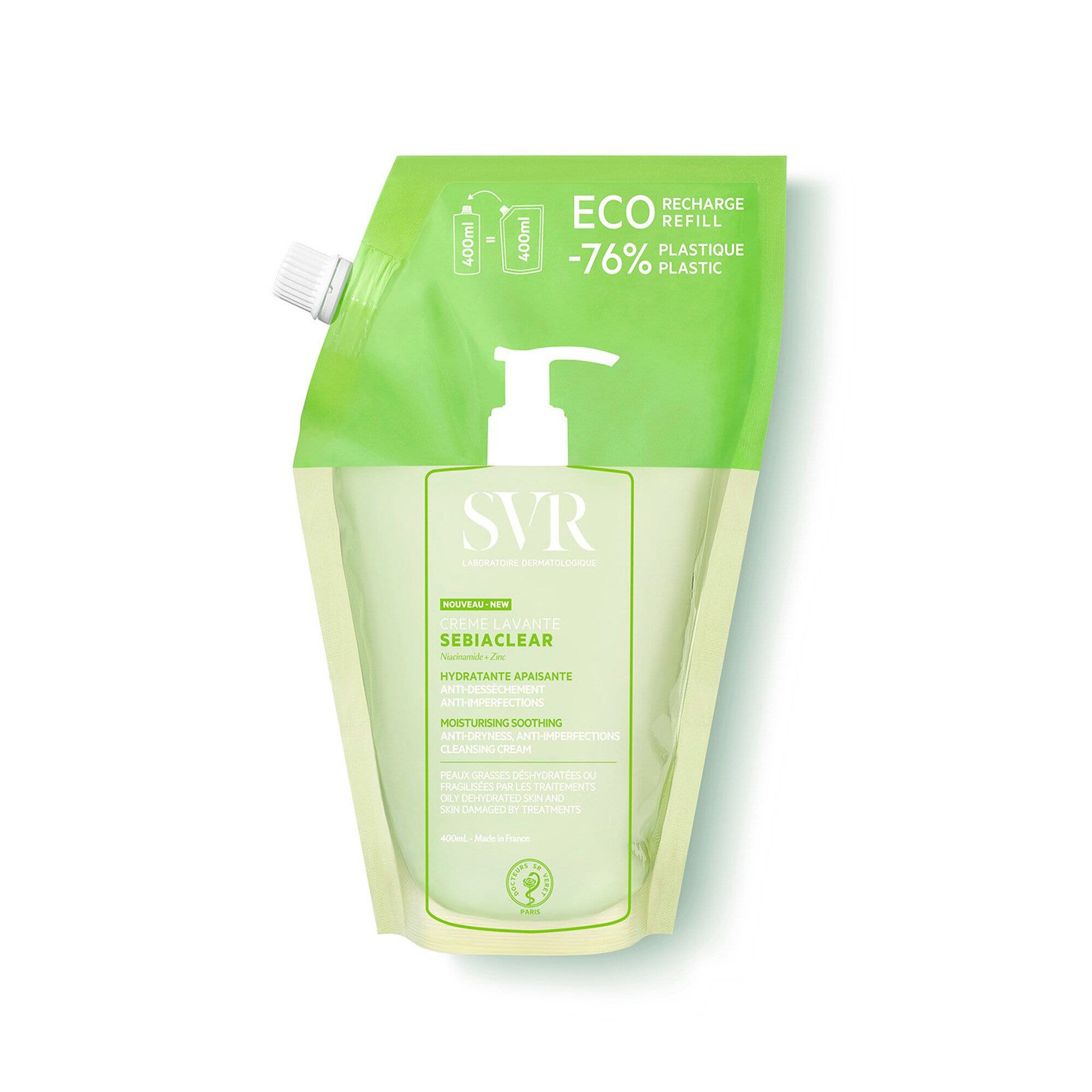 SVR Sebiaclear Creme Lavante Detergente Purificante Refill 400ml
