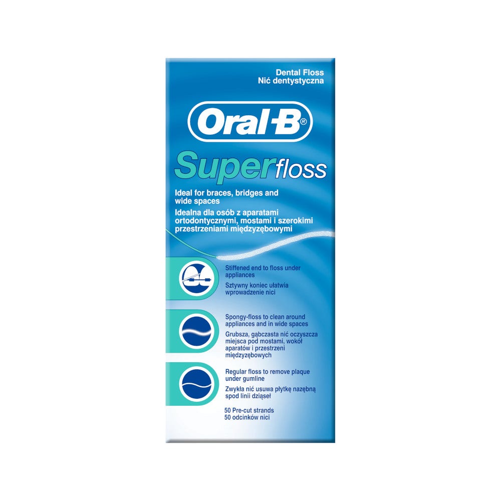 Oral-B Superfloss Hilo Dental 50 Hilos Precortados-3
