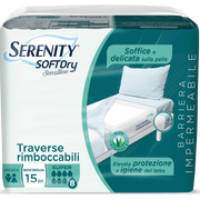 Serenity Soft Dry Sensitive Almohadilla Absorbente Super 80x180, 15 unidades