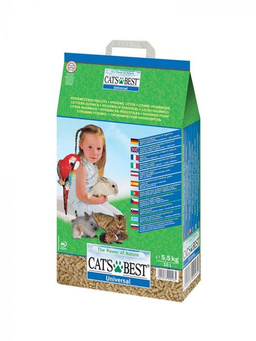 Cat's Best Universal, arena higiénica en gránulos para animales pequeños, 10 l
