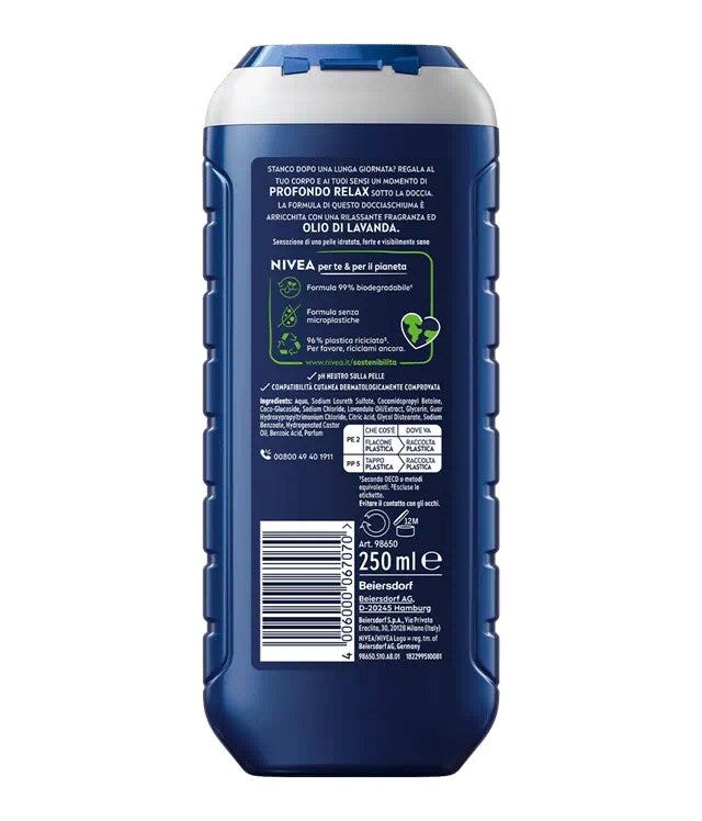 Nivea Men Champú y gel de ducha Total Relax 250 ml