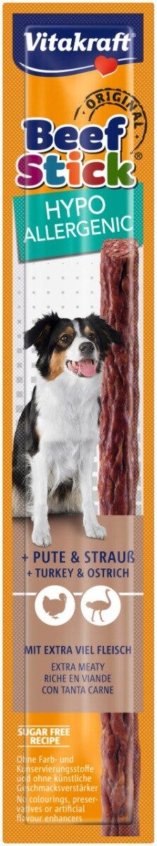 Vitakraft Beef Stick Hypoallergenic Con Tacchino/Struzzo/Riso Snack Cani Adulti Busta 12g-2