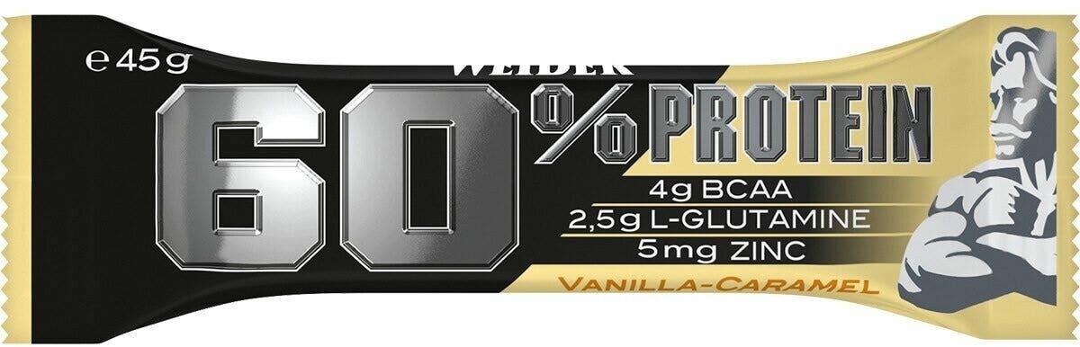 Weider Barrita Proteica 60% Vainilla Caramelo 45g-1
