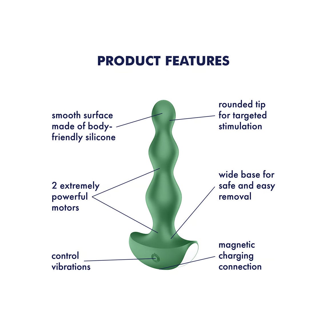 Satisfyer Lolli Plug 2 Plug Anale Vibrante Verde