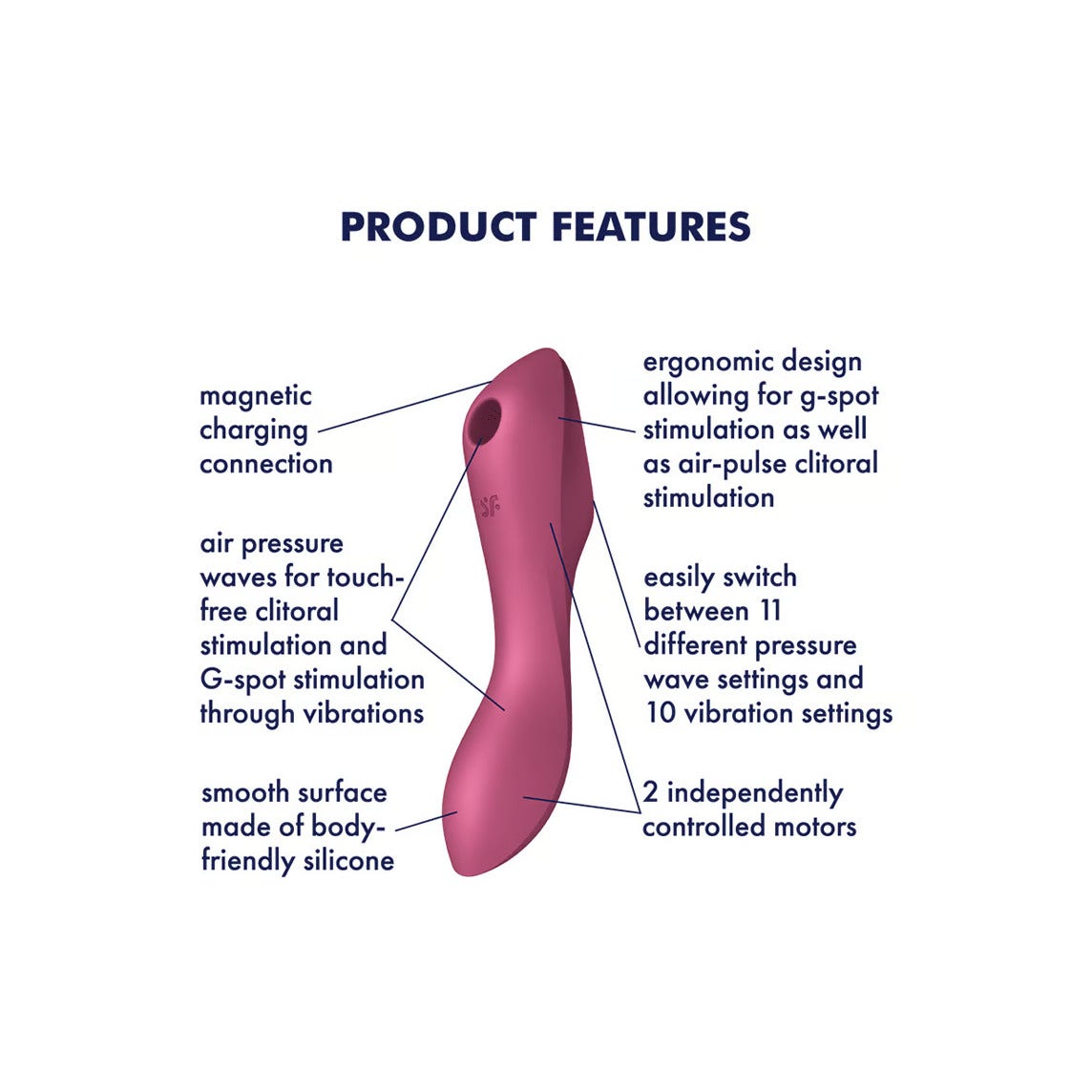 Satisfyer Curvy Trinity 3 Vibratore Rosso