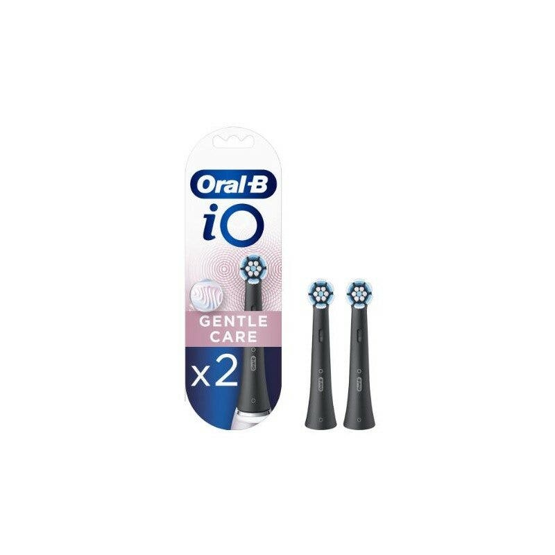 Oral-B iO Gentle Care Confezione da 2 Testine di Ricambio Nere