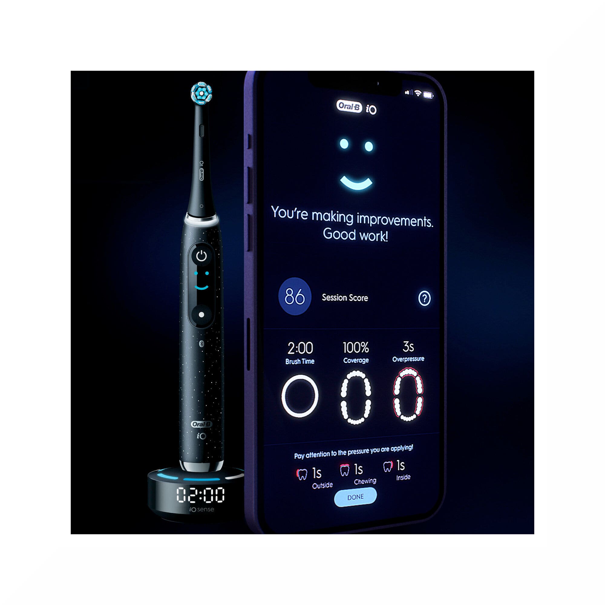 Oral-B Cepillo eléctrico iO 10 Negro + 1 cabezal + 1 estuche + 1 cargador