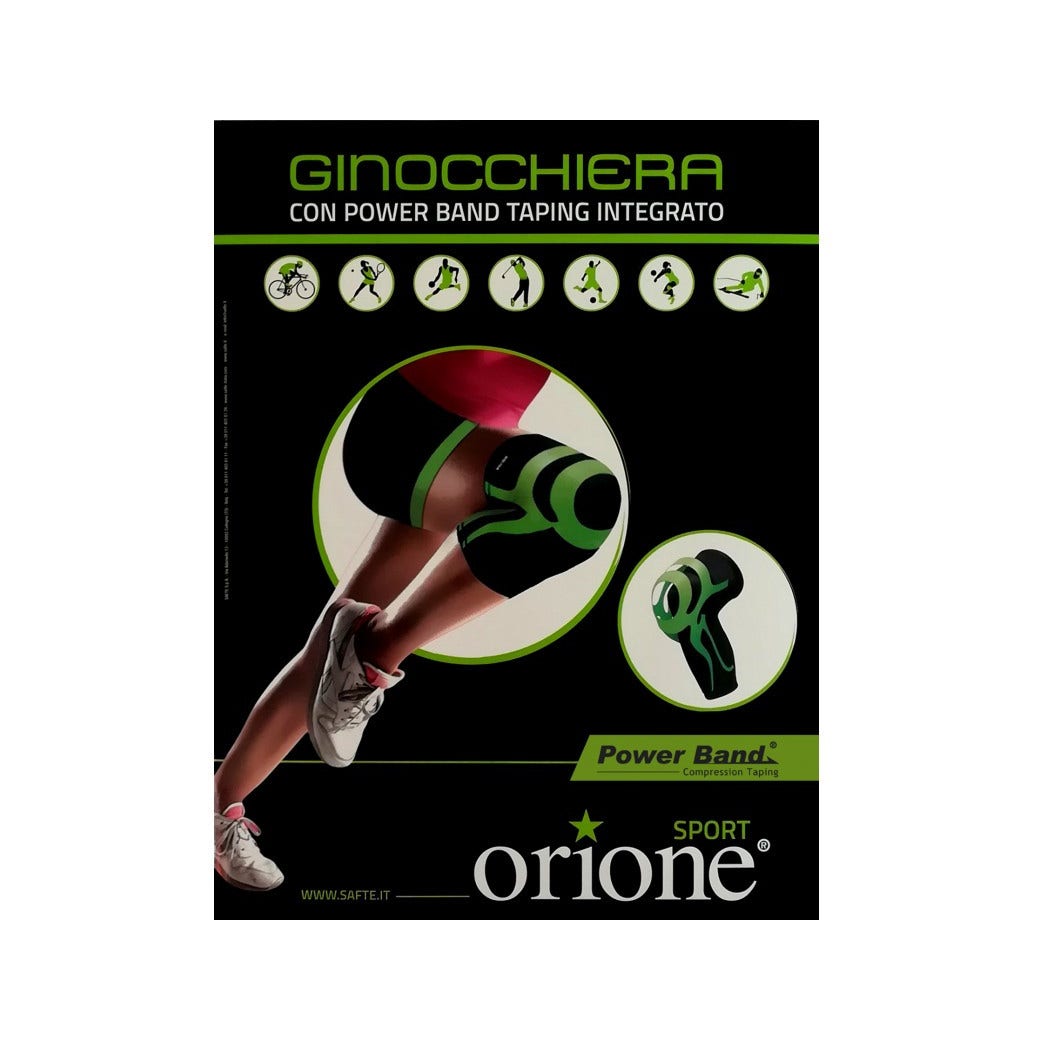 Rodillera Orione Negra Con Cinta Power Band Integrada Talla L 488-1