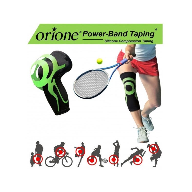 Rodillera Orione Negra Con Cinta Power Band Integrada Talla L 488-2