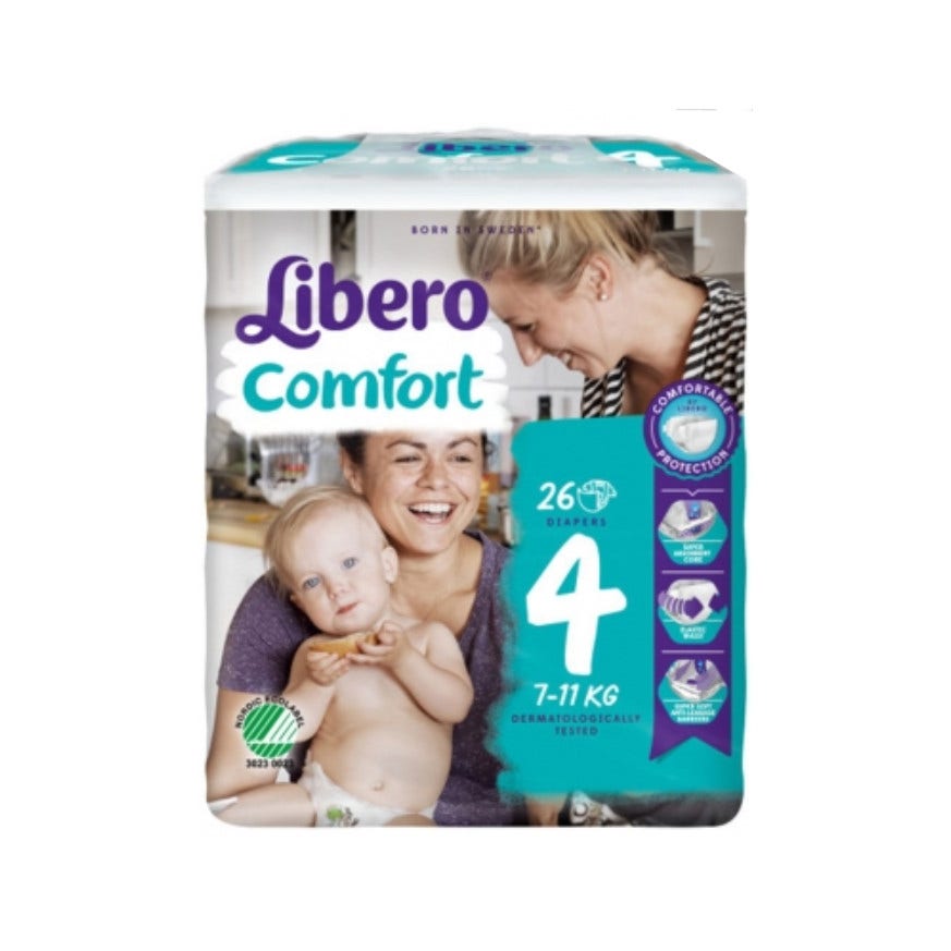 Libero Confort Talla 4 Pañales 7-11 Kg 26 Piezas-1