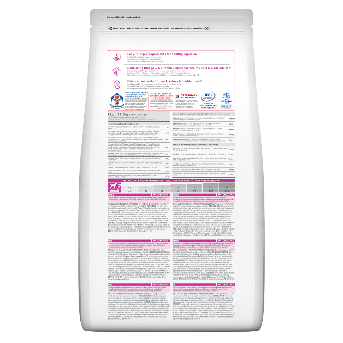Hill's Science Plan Mature Adult 7+ Crocchette con Pollo per Cani Taglia Piccola Sacco 6 Kg