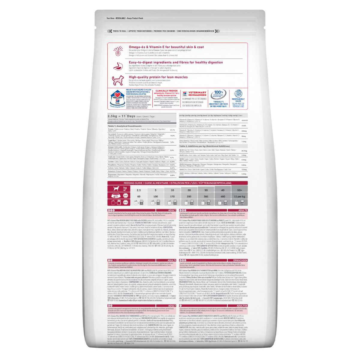 Hill's Science Plan Medium Adult Crocchette con Pollo Per Cani Sacco 14 Kg