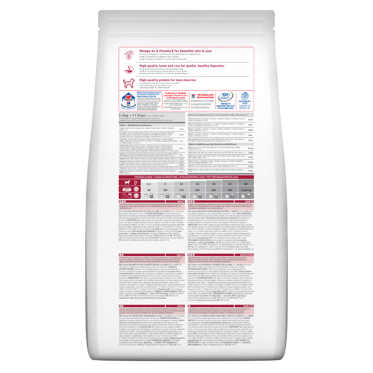 Hill's Science Plan Medium Adult Crocchette con Agnello e Riso per Cani  Sacco 14 Kg