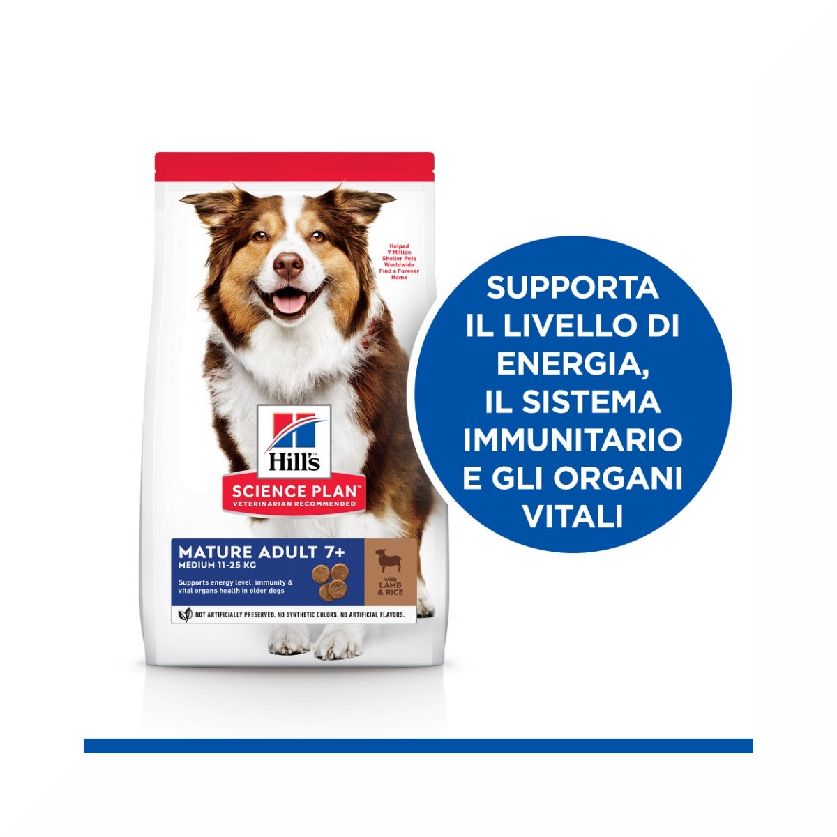 Hill's Science Plan Mature Adult 7+ Crocchette con Agnello e Riso per Cani Taglia Media Sacco 14 Kg