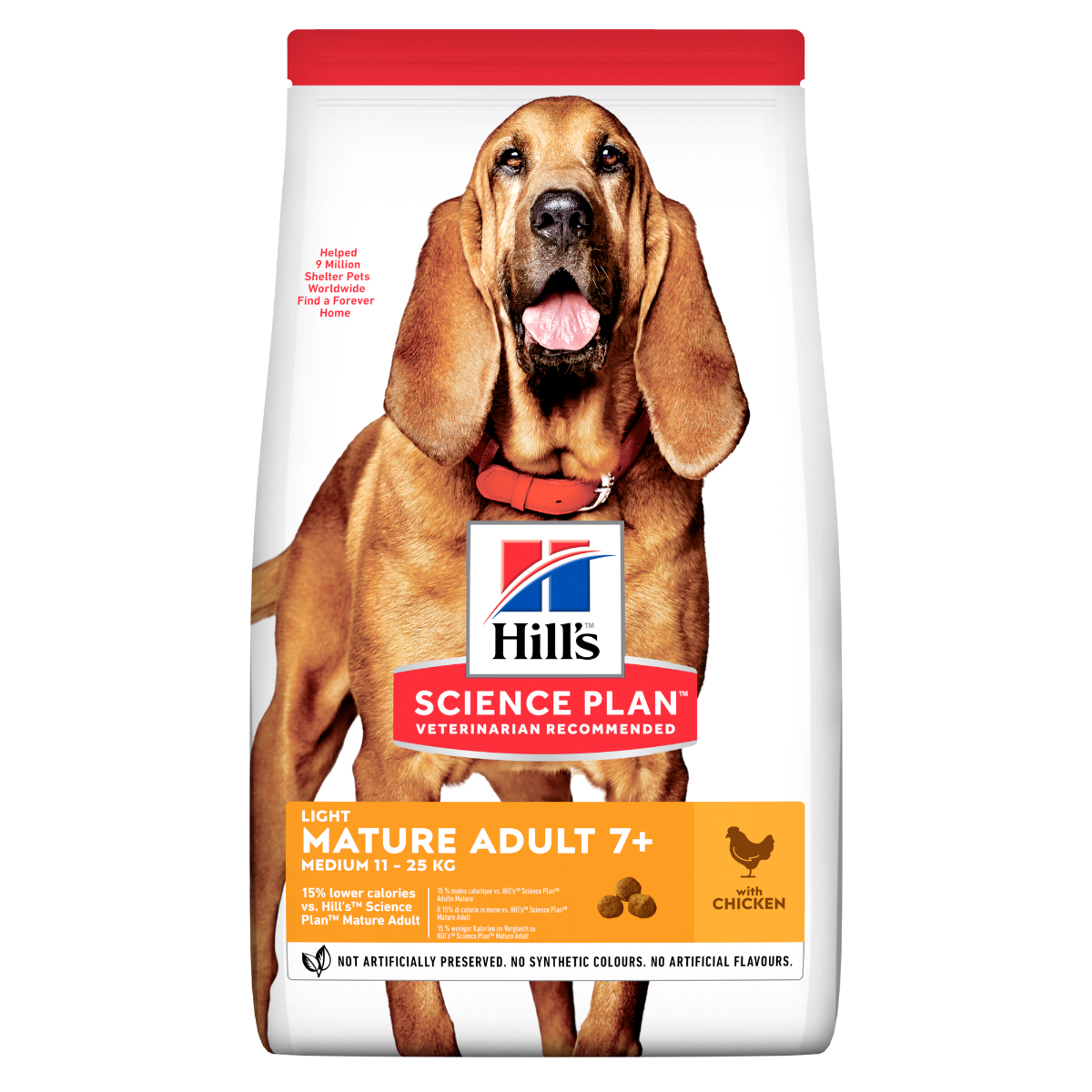 Hill's Science Plan Light Mature Adult Crocchette Con Pollo Per Cani Taglia Media Sacco 14Kg