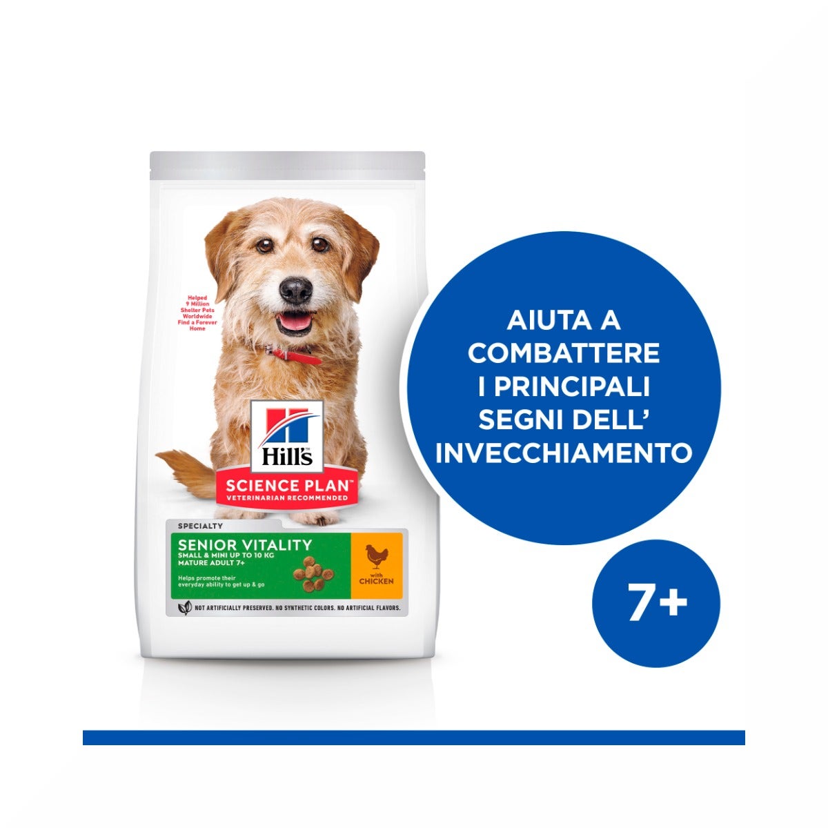 Hill's Science Plan Senior Vitality Mature Adult 7+ Crocchette Con Pollo E Riso Per Cani Taglia Piccola 1,5Kg