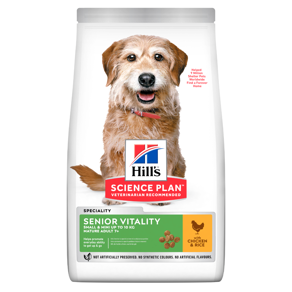 Hill's Science Plan Senior Vitality Mature Adult 7+ Crocchette Con Pollo E Riso Per Cani Taglia Piccola 1,5Kg