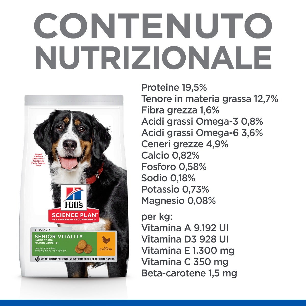 Hill's Science Plan Senior Vitality Mature Adult 6+ Crocchette Con Pollo E Riso Per Cani Taglia Grande 12Kg