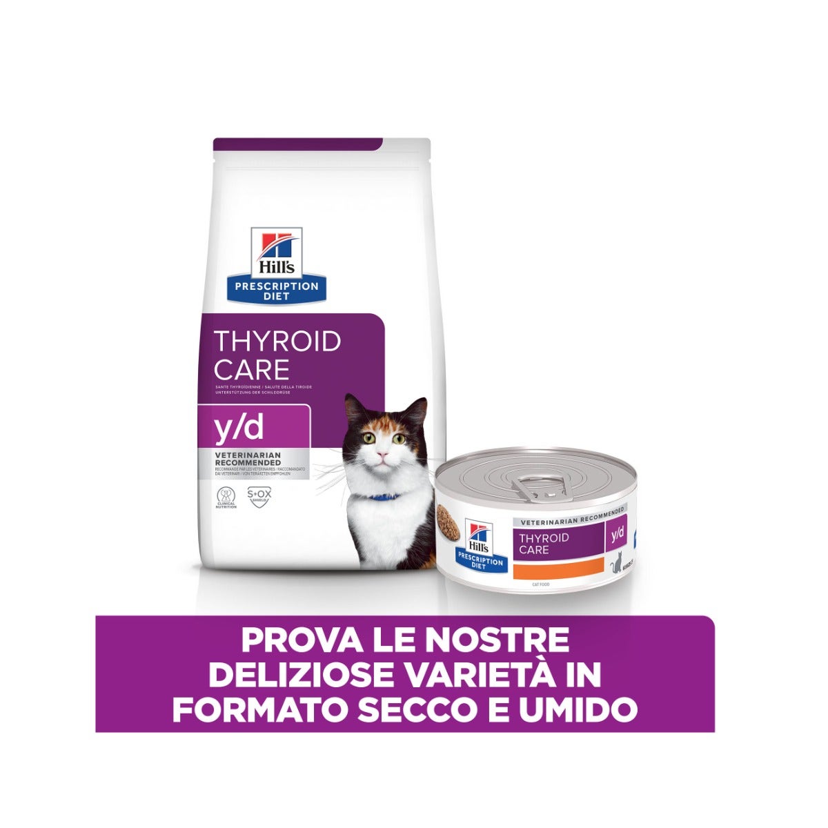 Hill's Prescription Diet Y/D Thyroid Care Crocchette Per Gatti Sacco 3kg
