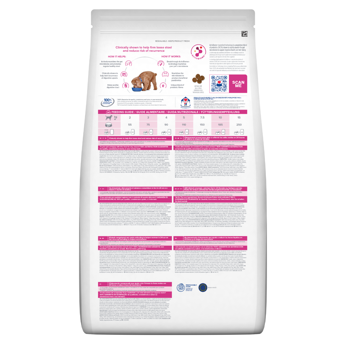 Hill's Prescription Diet Mini Gastrointestinal Biome Crocchette Per Cani Taglia Piccola Sacco 3Kg