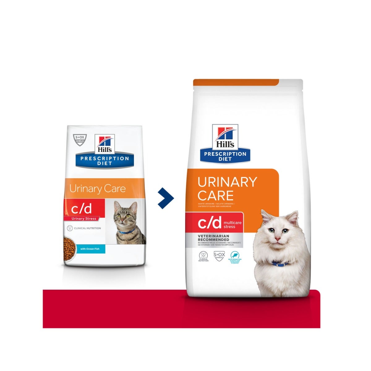 Hill's Prescription Diet C/D Multicare Stress Crocchette Pesce Oceanico Per Gatti 400g
